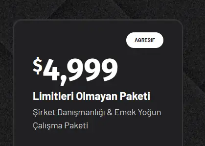 YCF digital Ajansın Limitleri olmayan Paket