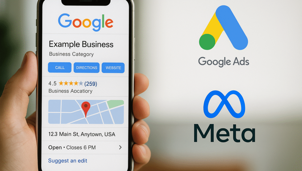 google my business meta ve google ads Google İşletme Reklamlarınızı Meta Reklamlarıyla Birleştirerek Yükselişe Geçin